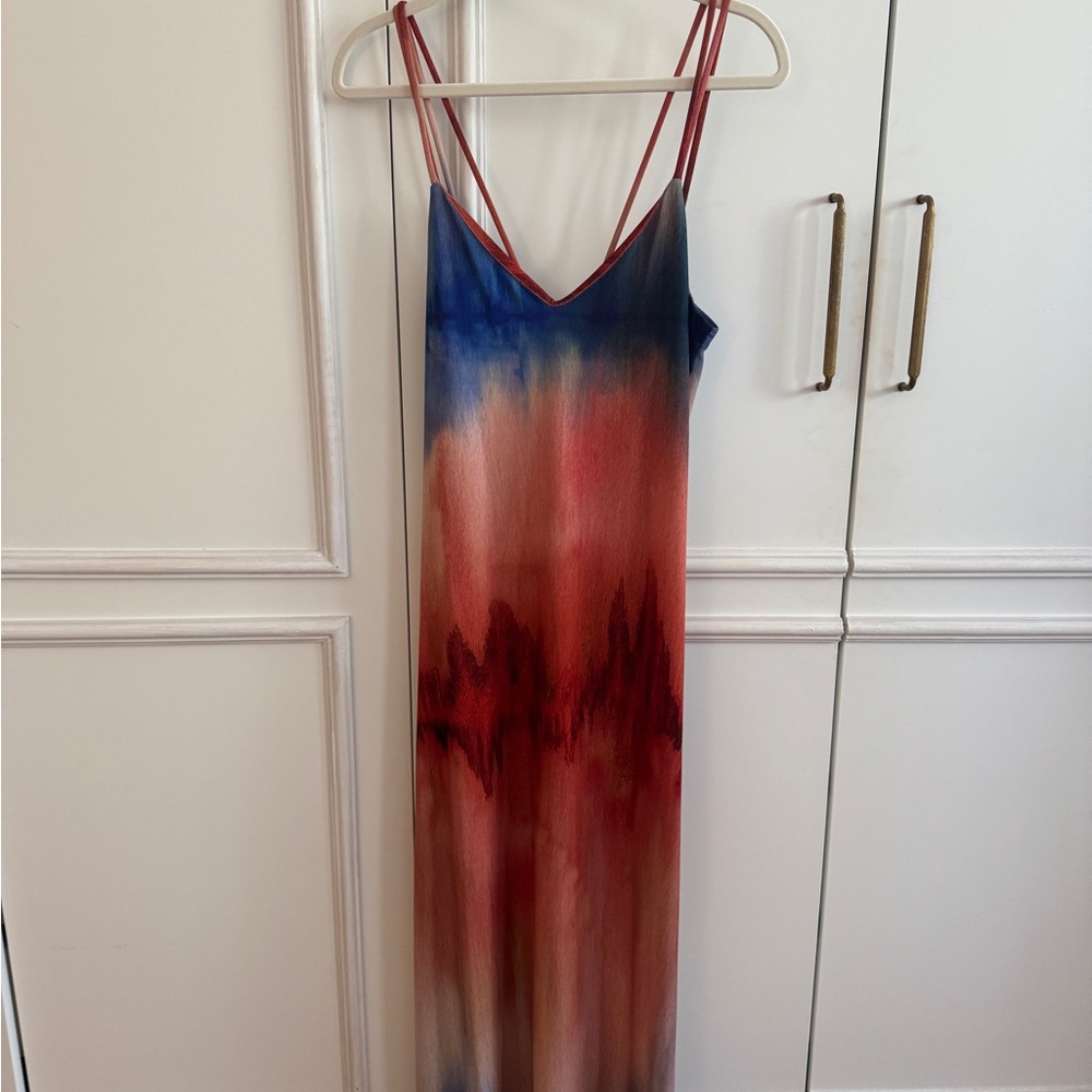 Zara Multicolor Strappy Maxi Dress